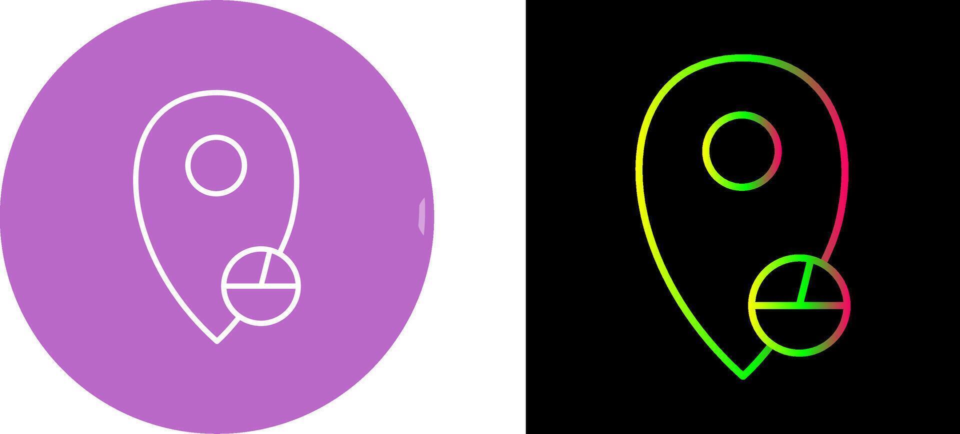 Location Statistics Icon Design vector