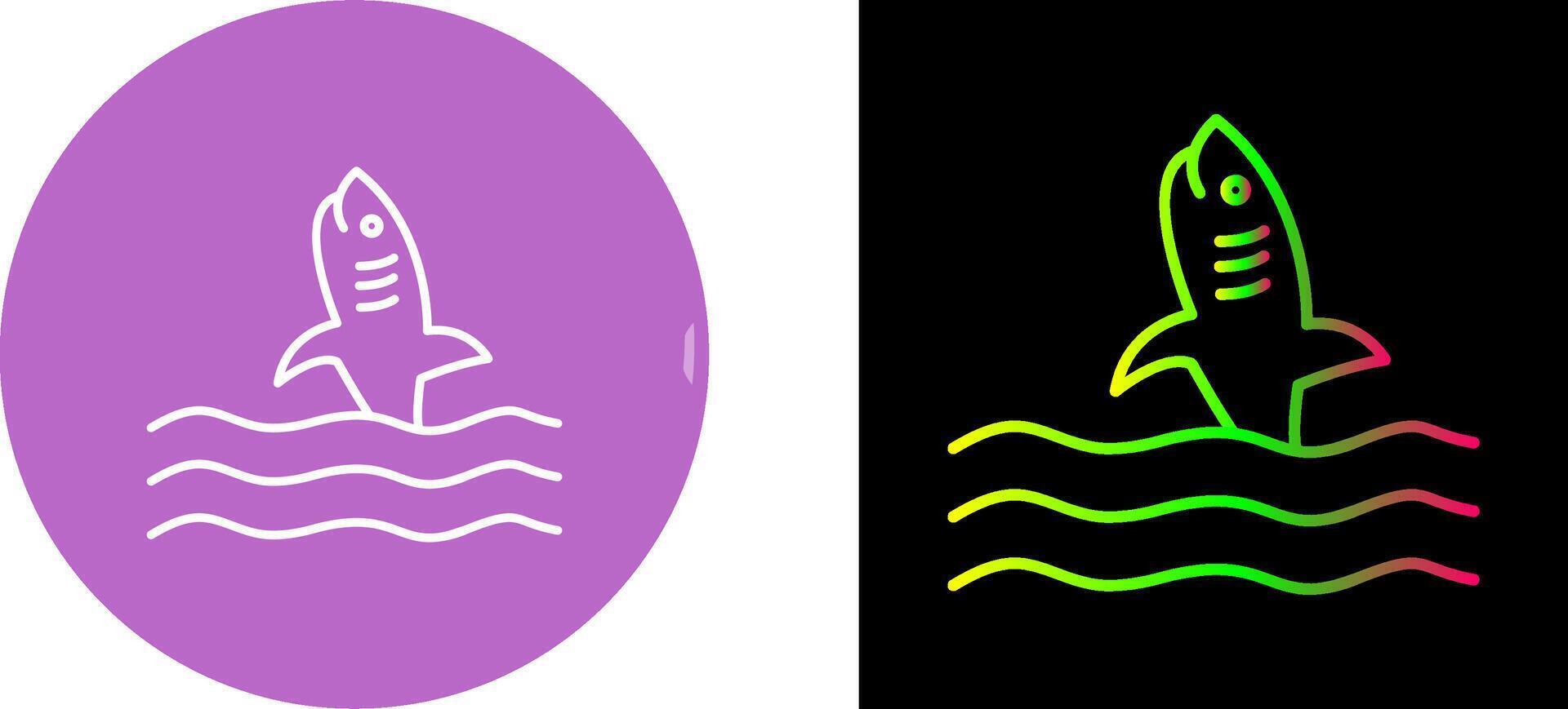 Dangerous Shark Icon Design vector
