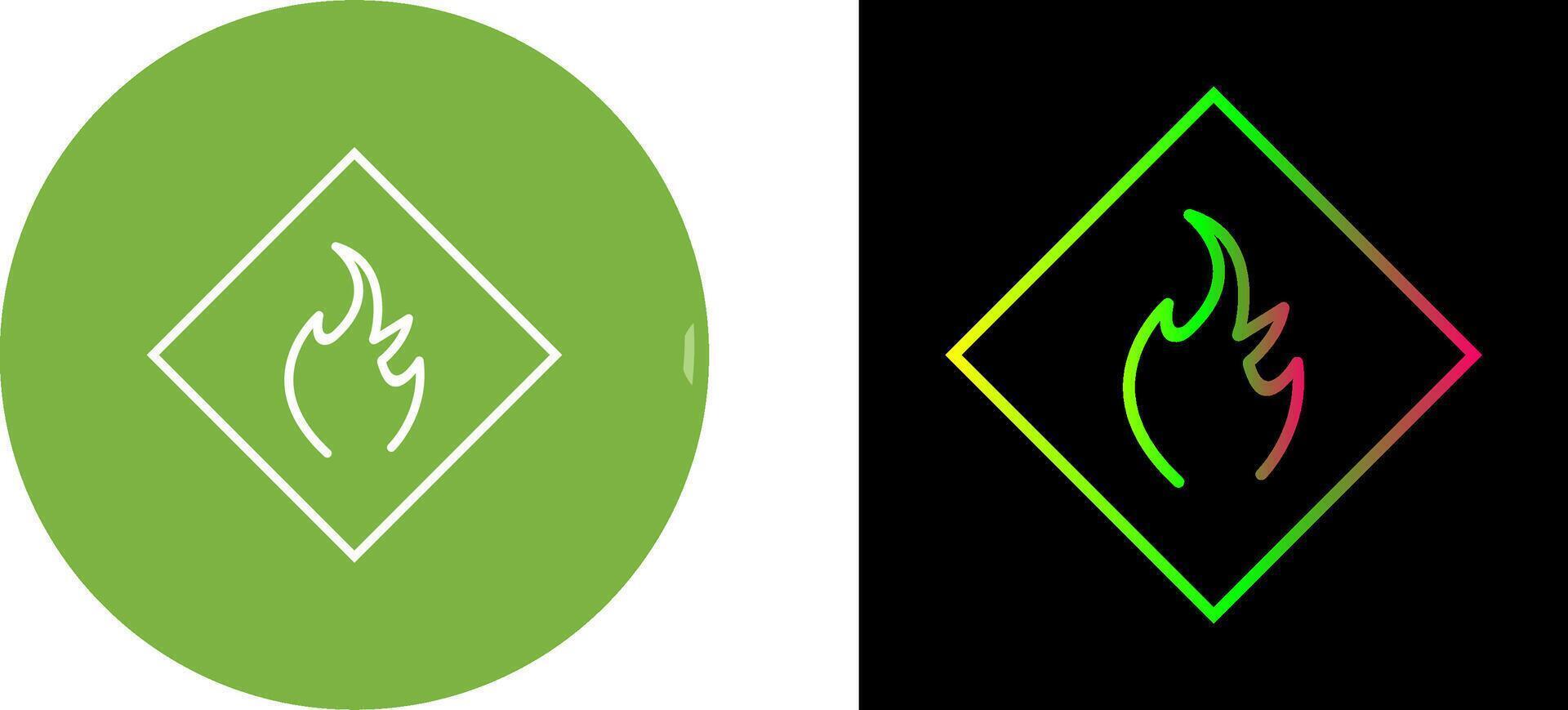 Danger of Flame Icon Design vector