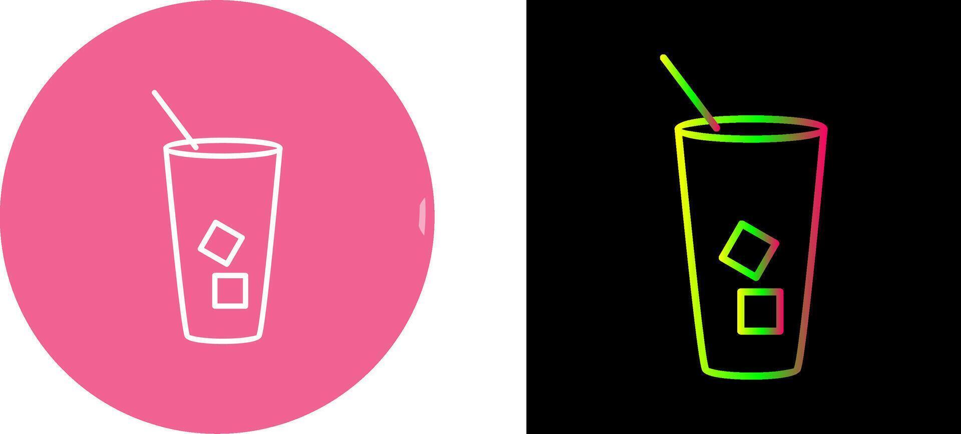 Iced Coffee Icon Design vector