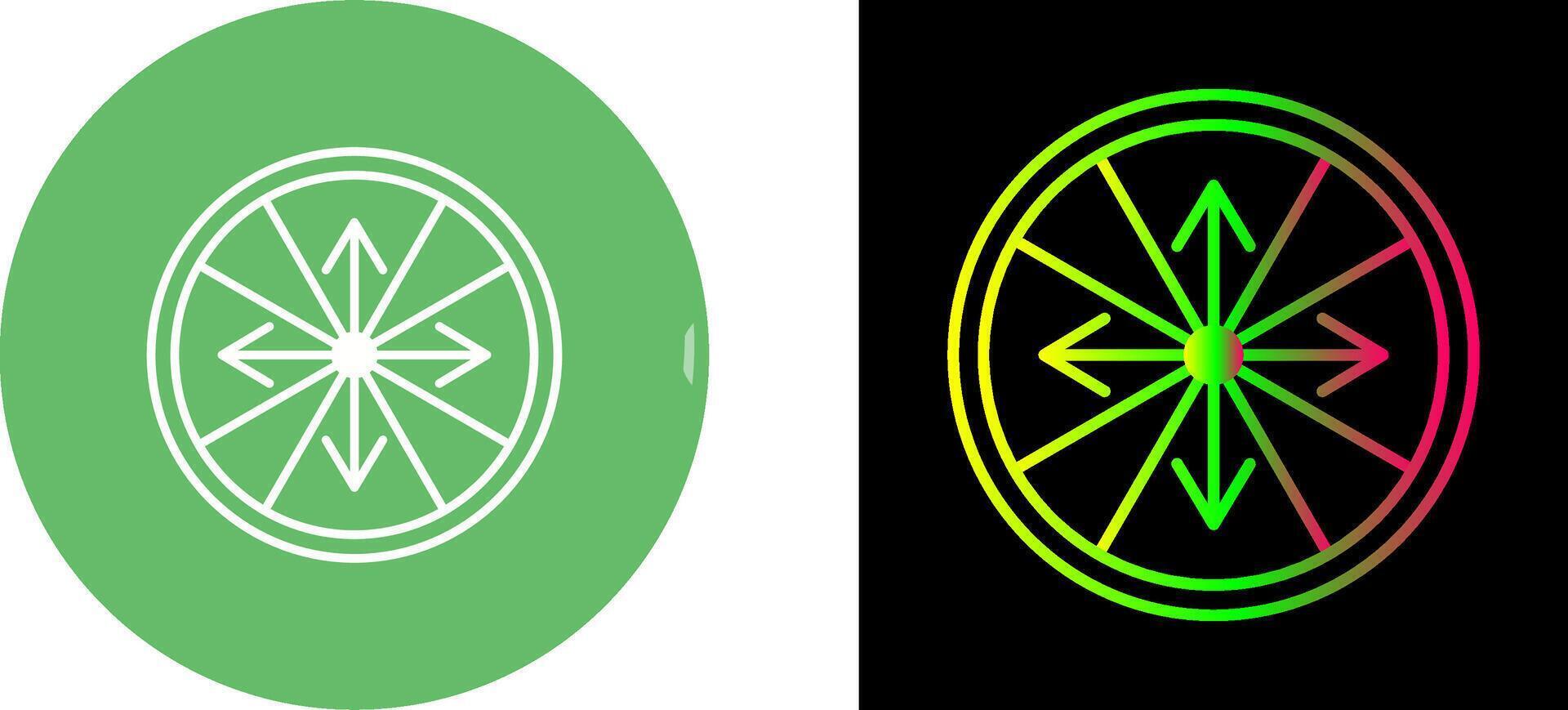 Roulette with Arrow Icon Design vector