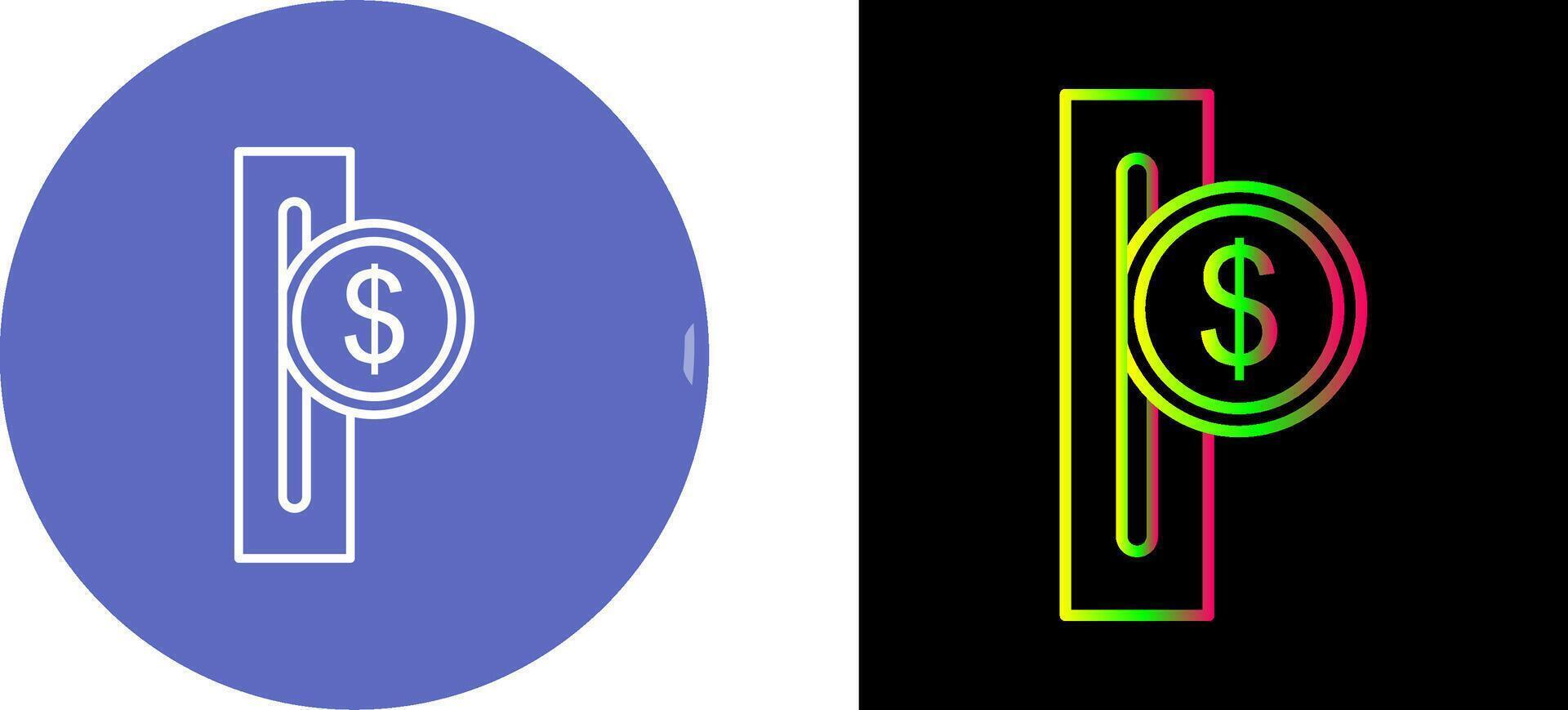 Slot for Coins Icon Design vector