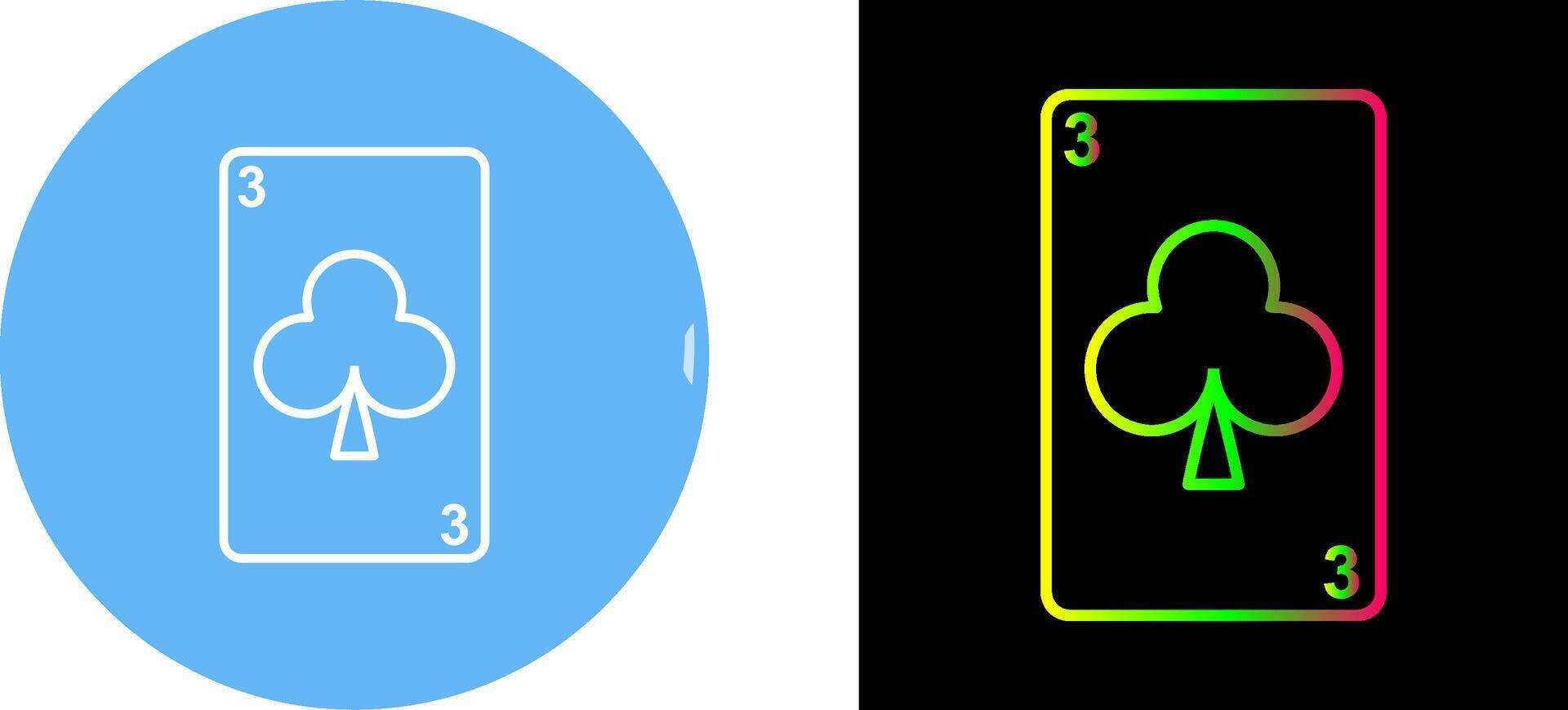 Clubs Card Icon Design vector