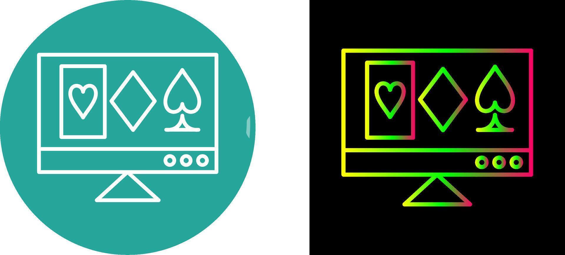 Online Gambling Icon Design vector