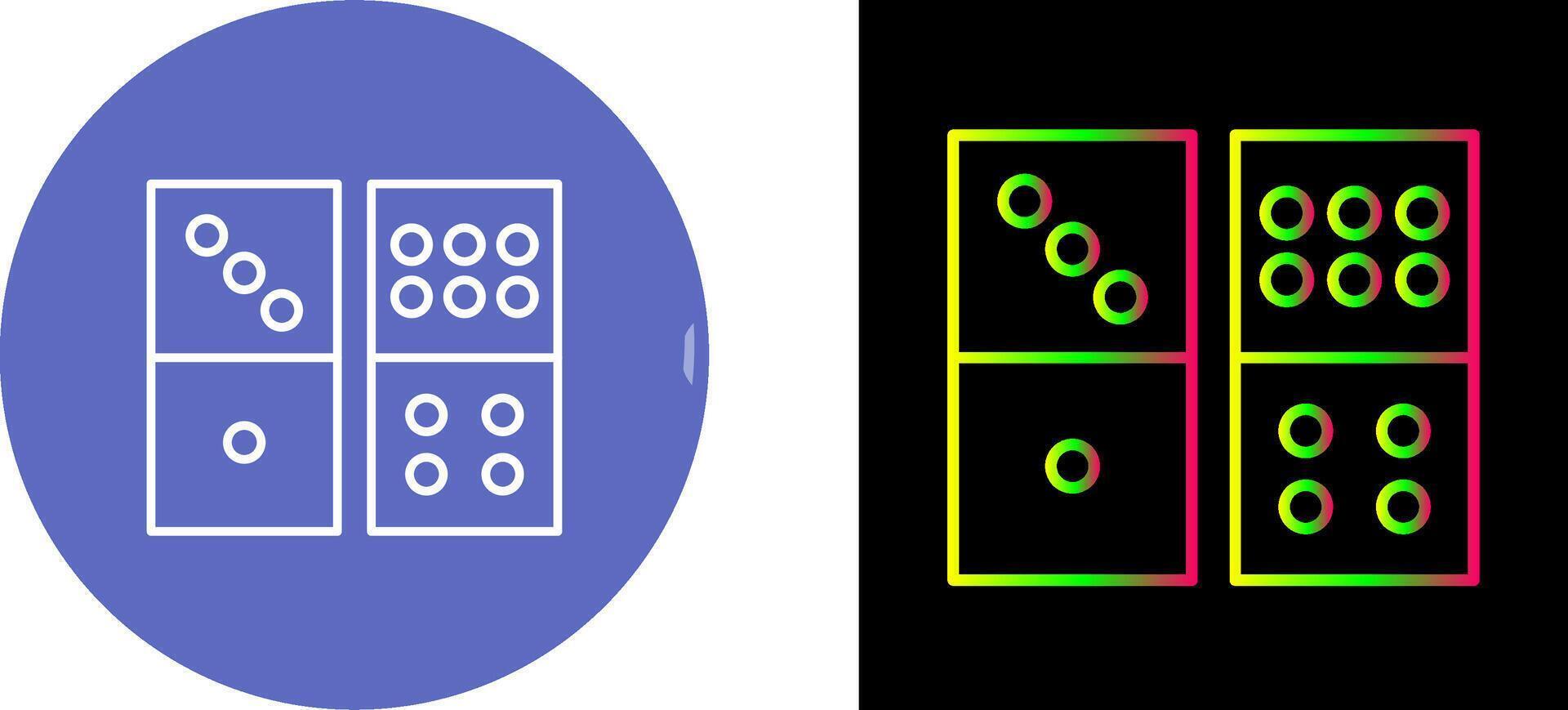 Domino Game Icon Design vector