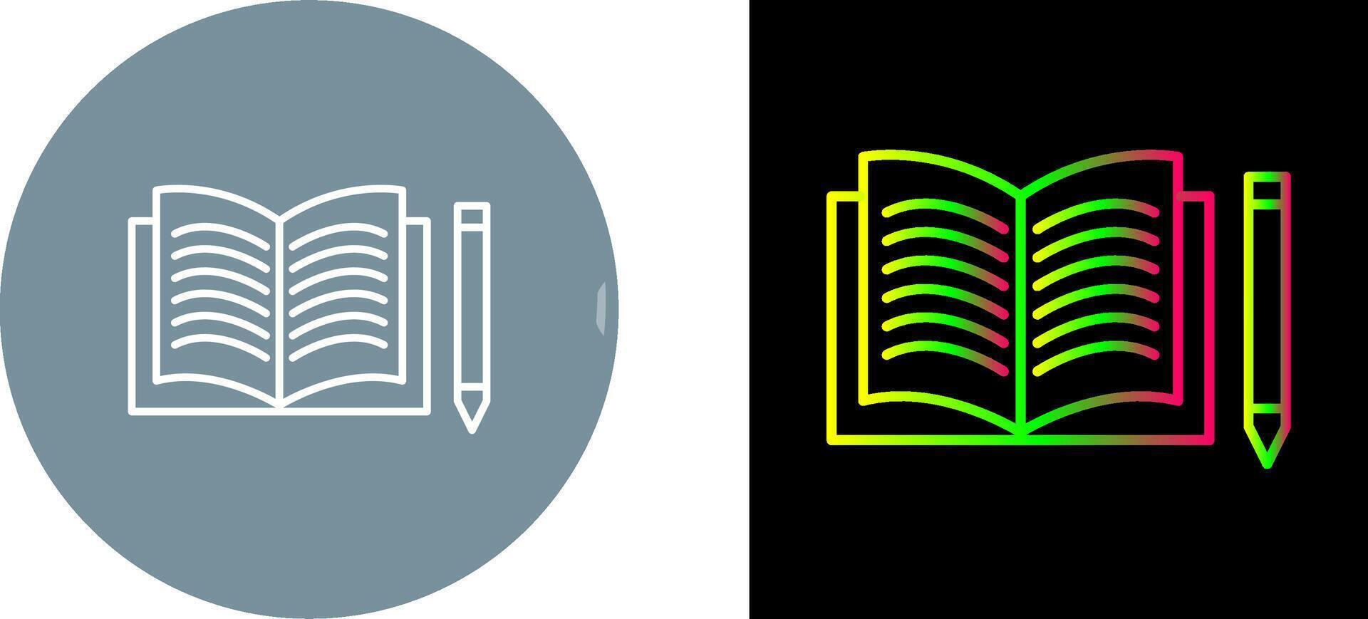 Unique Pencil and Book Icon Design vector