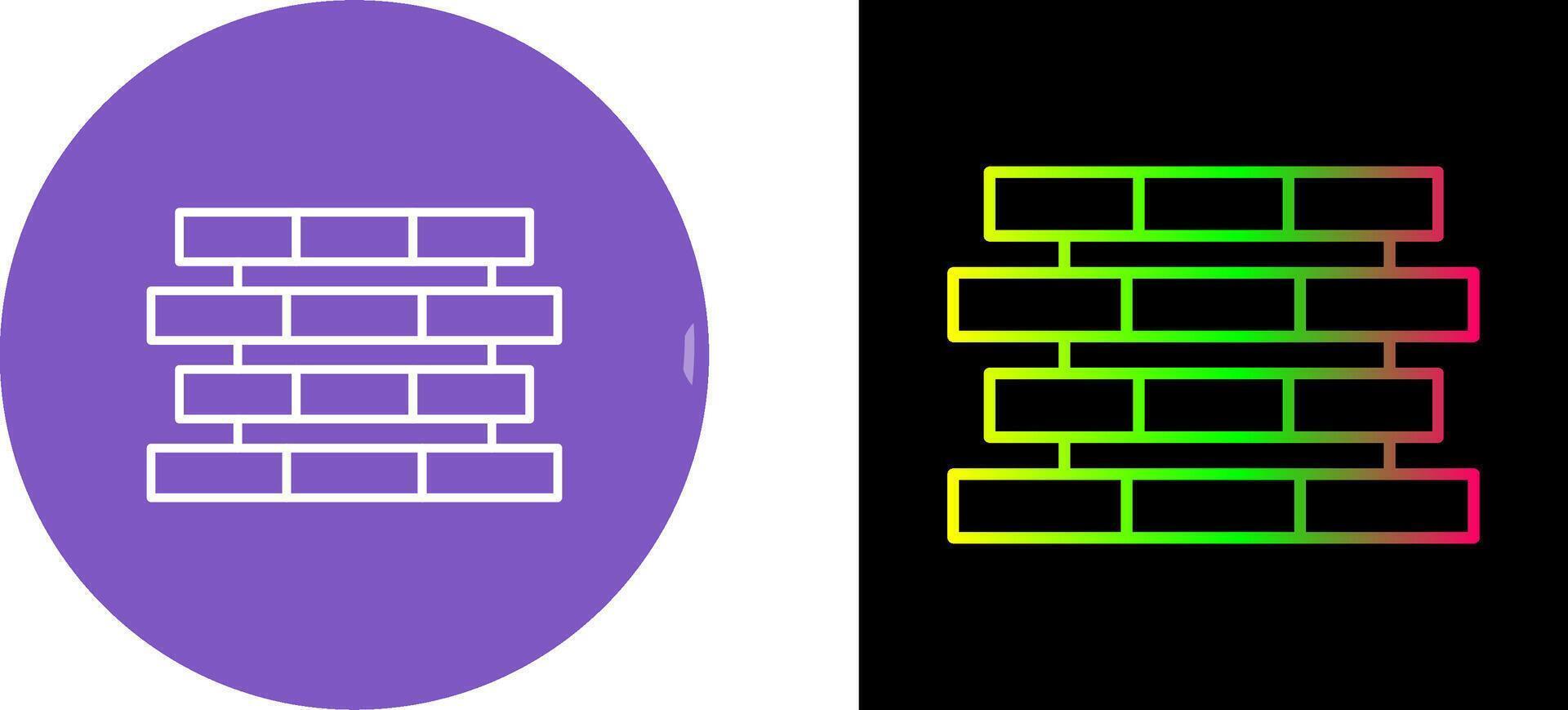 Unique Bricks Icon Design vector