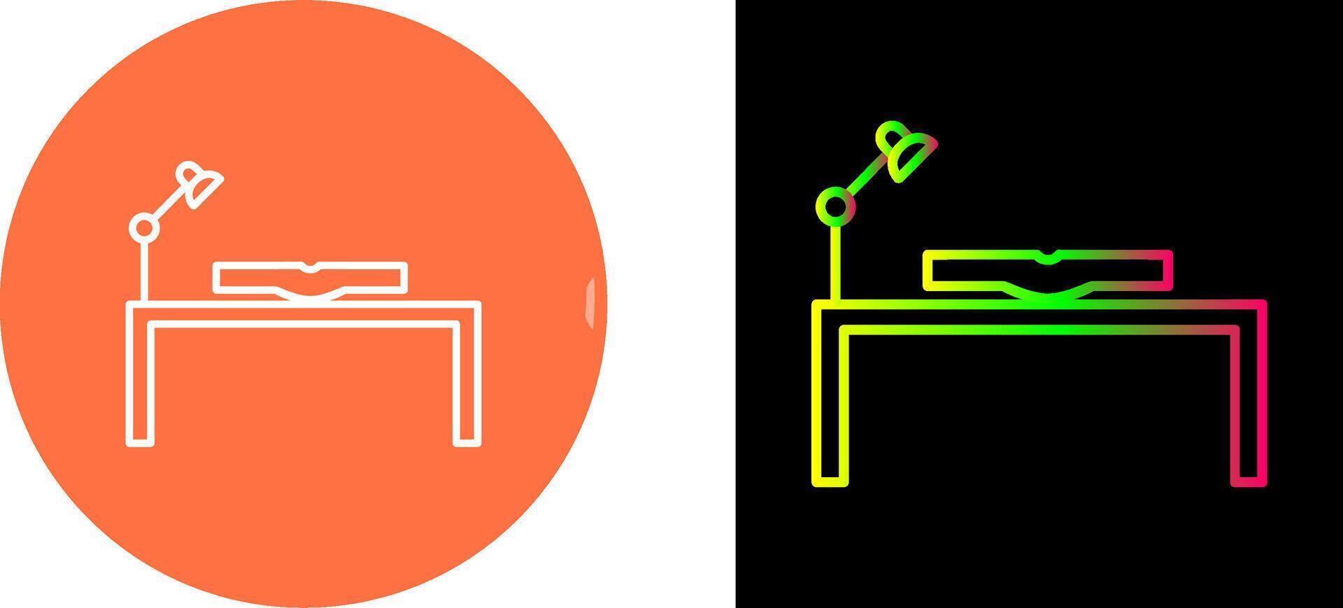 Unique Study Desk Icon Design vector