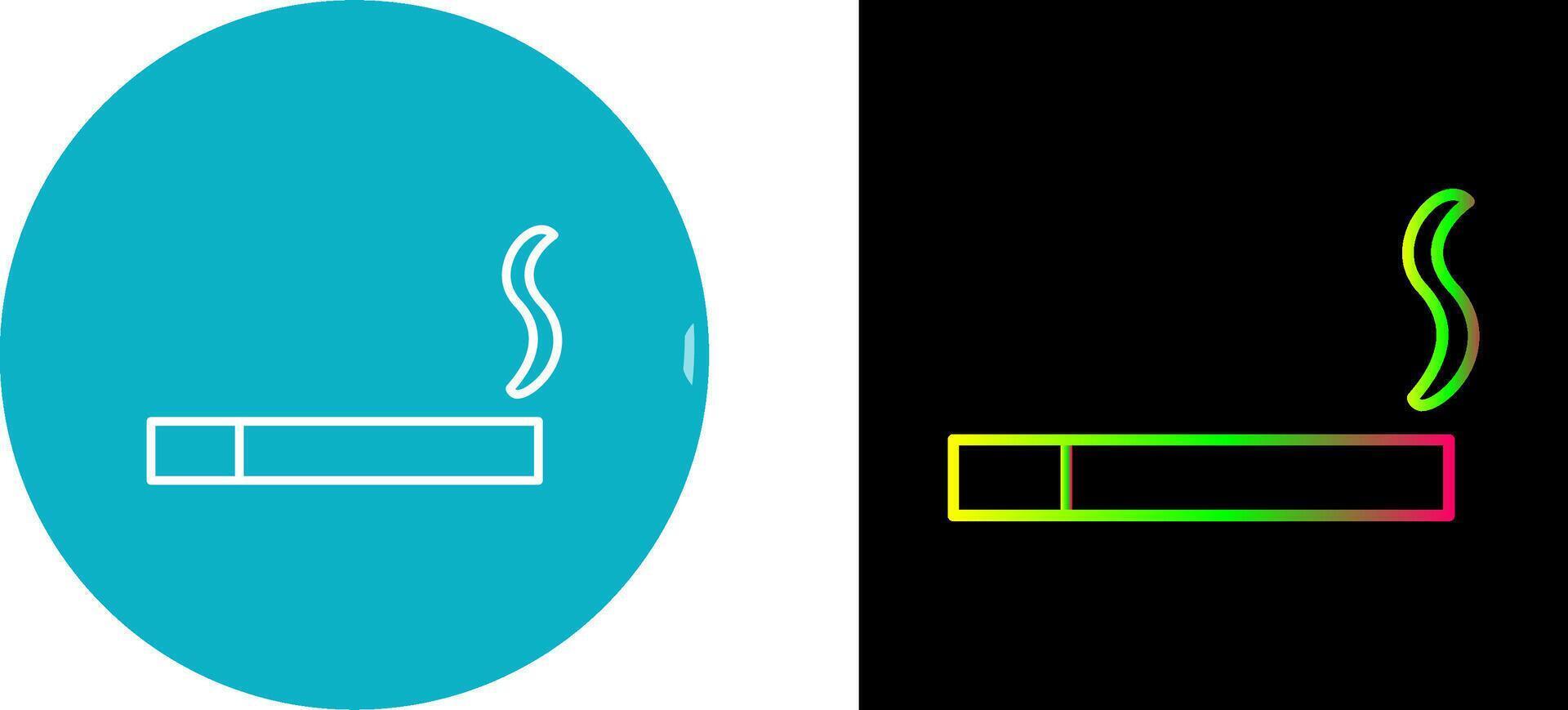 Unique Lit Cigarette Icon Design vector