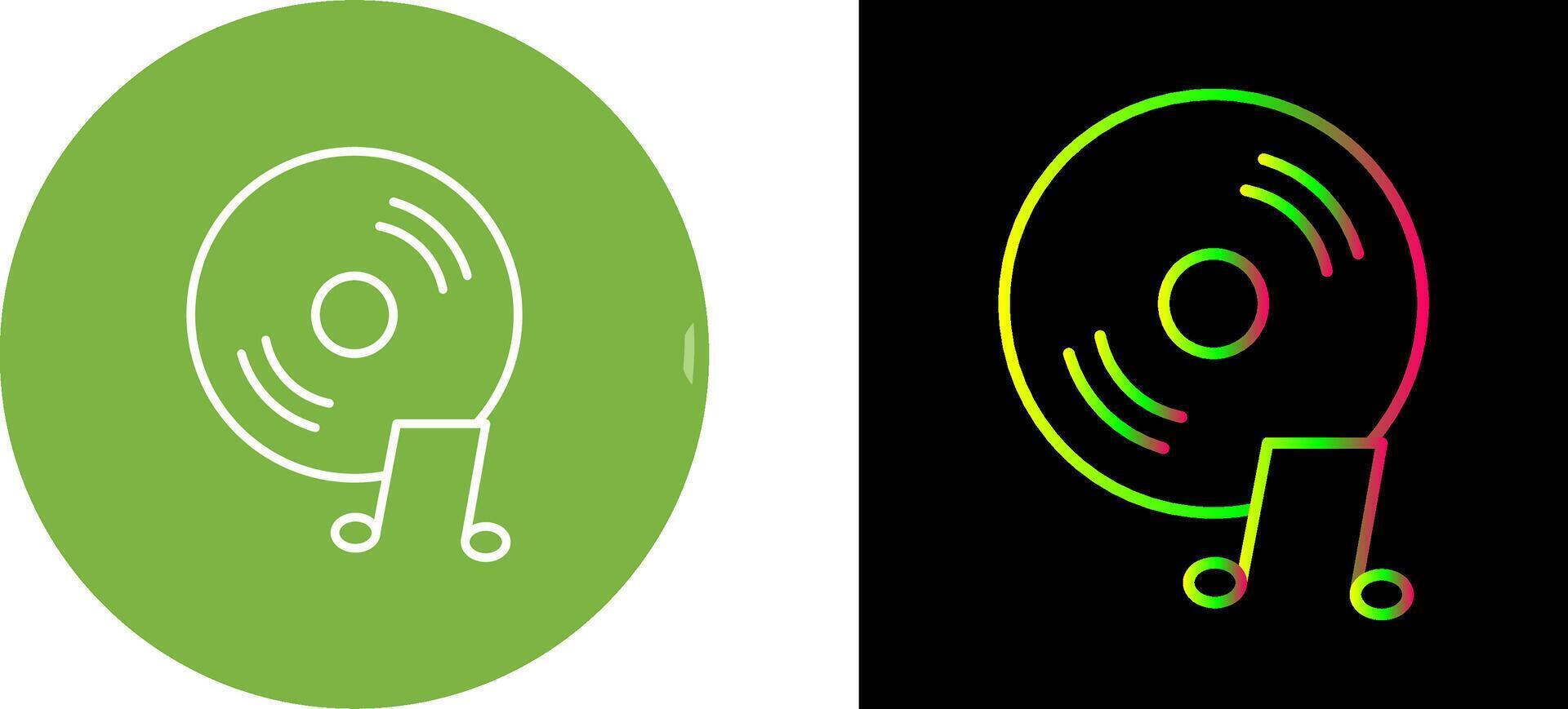 Unique Music CD Icon Design vector