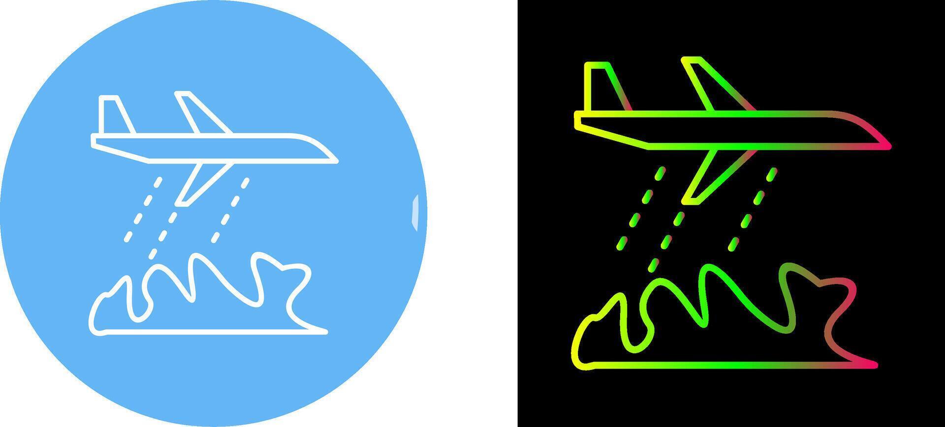 Unique Firefighter Plane Icon Design vector