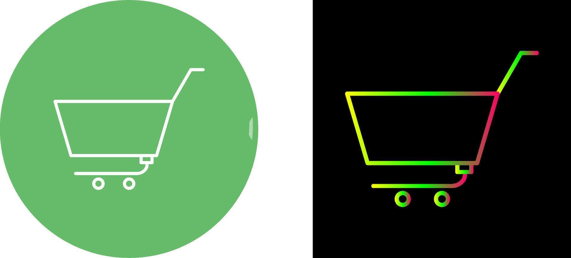 Unique Empty Cart Icon Design vector