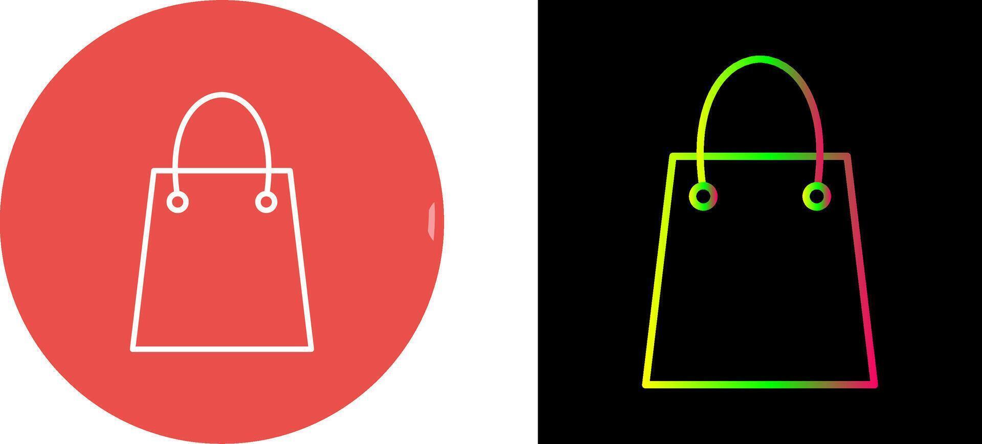 Unique Shopping Bag Icon Design vector