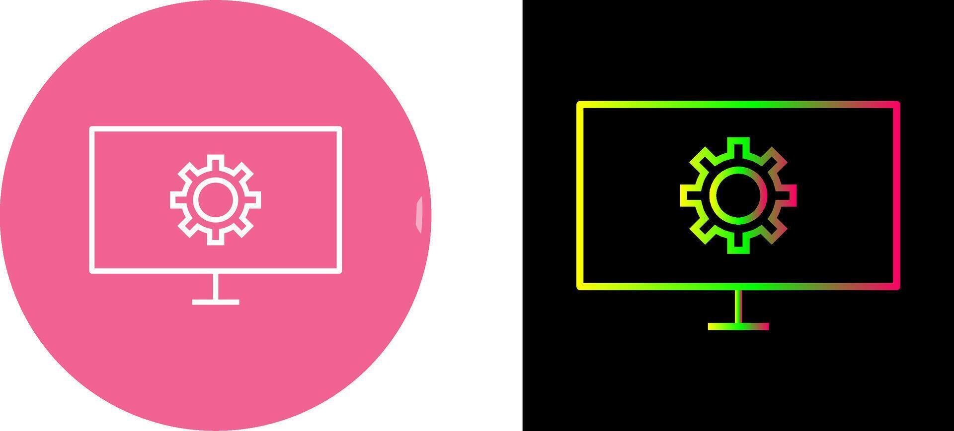 Unique Network Settings Icon Design vector