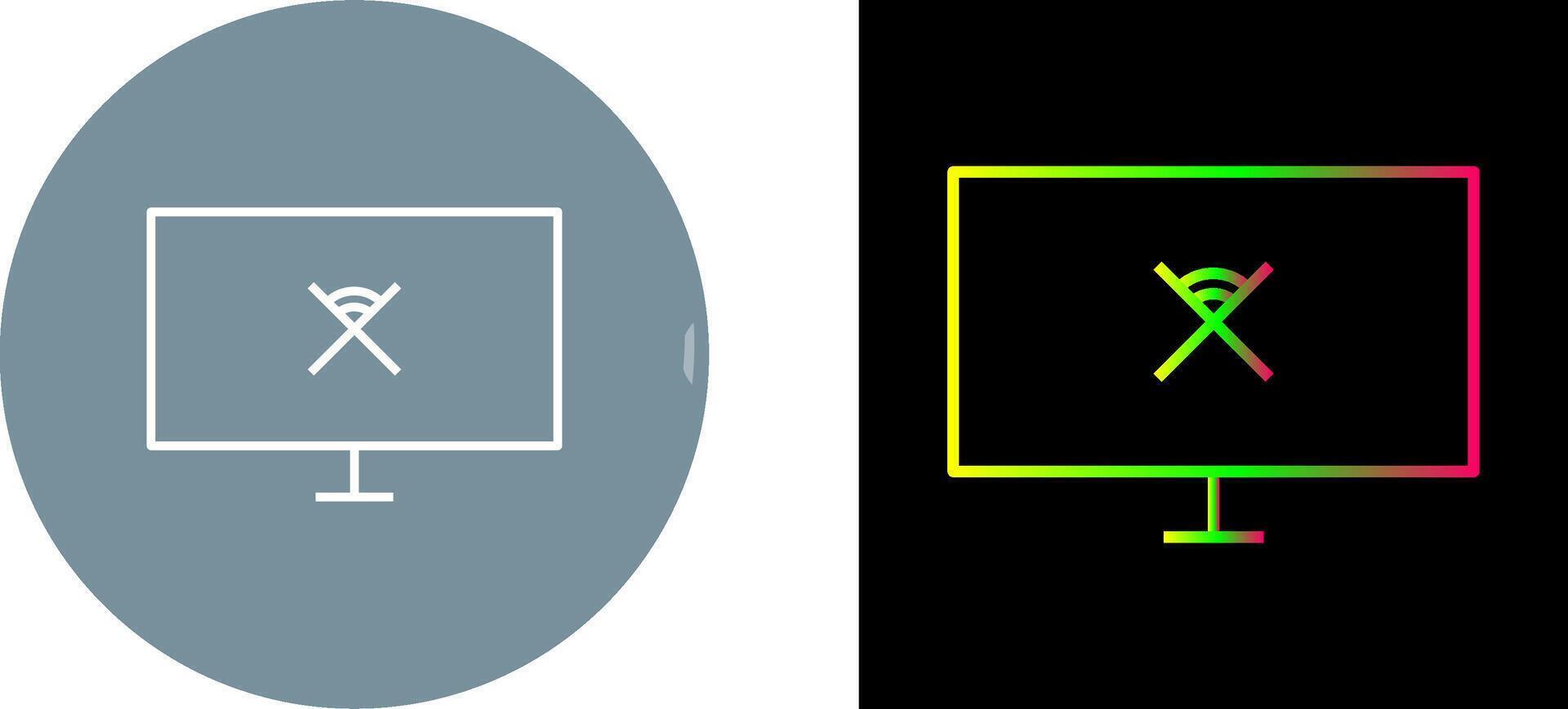Unique Disconnected Network Icon Design vector
