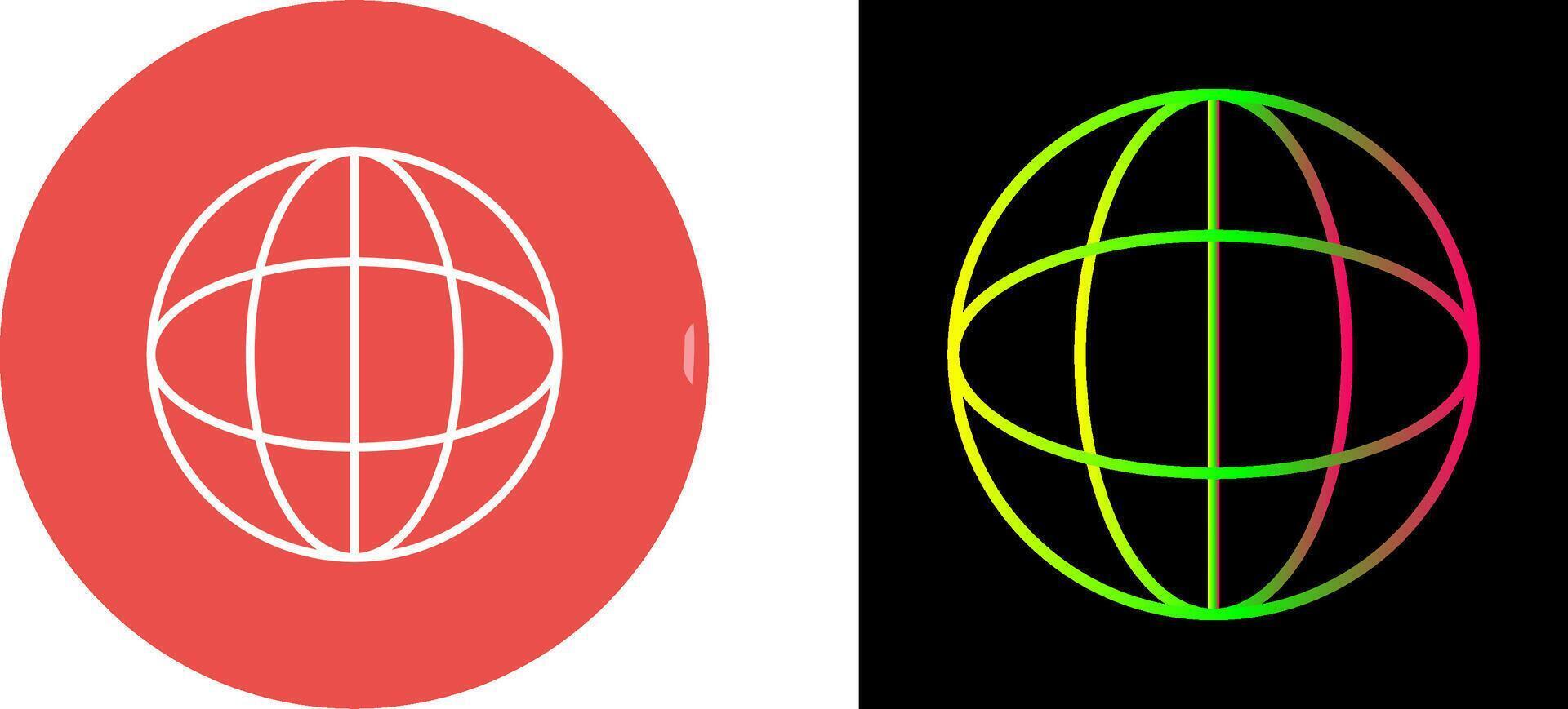Unique Globe Icon Design vector