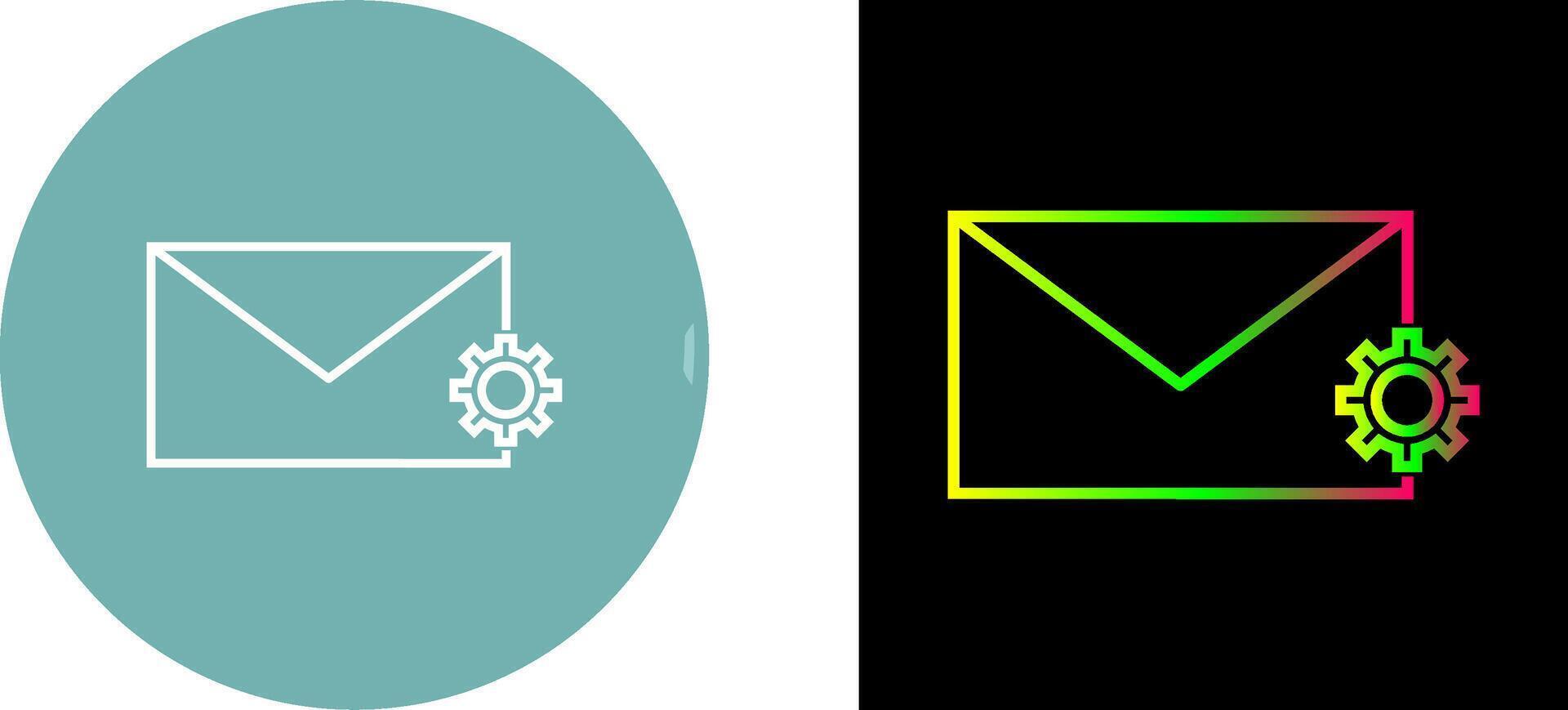 Unique Message Settings Icon Design vector