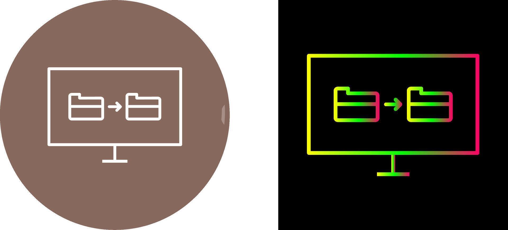 Unique File Sharing Icon Design vector