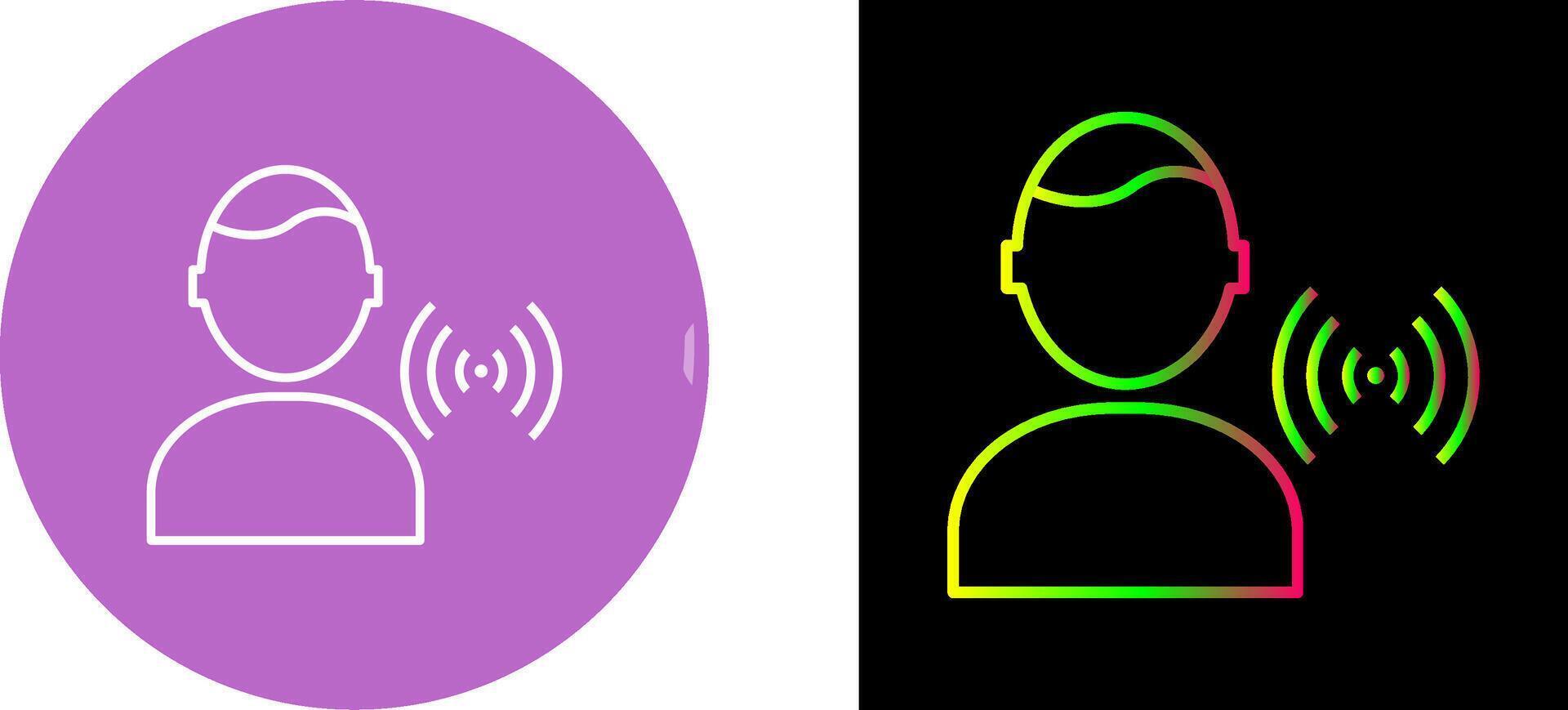Unique Signal on User Icon Design vector