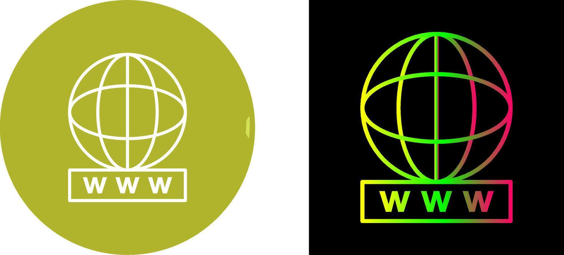 Unique World Wide Web Icon Design vector