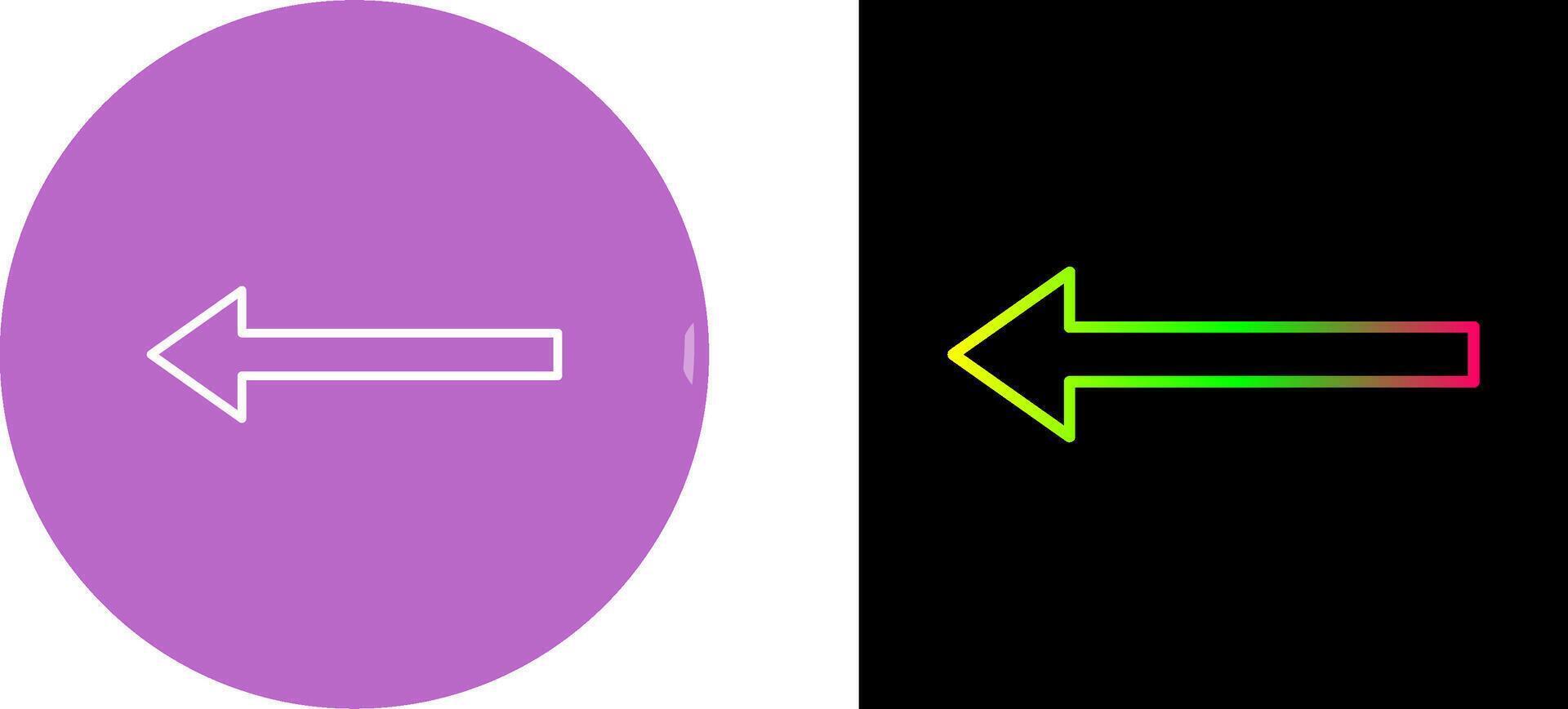 Unique Left Arrow Icon Design vector