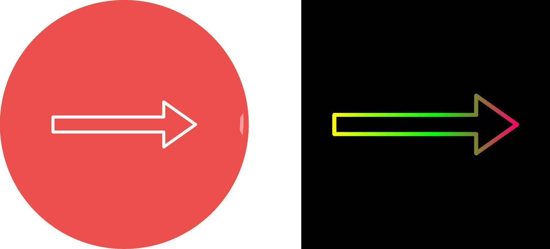 Unique Right Arrow Icon Design vector