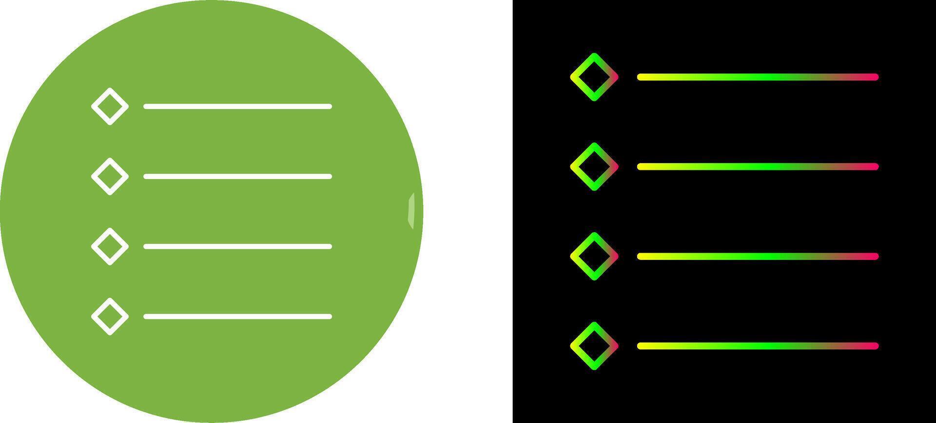 Unique Bulleted list Icon Design vector