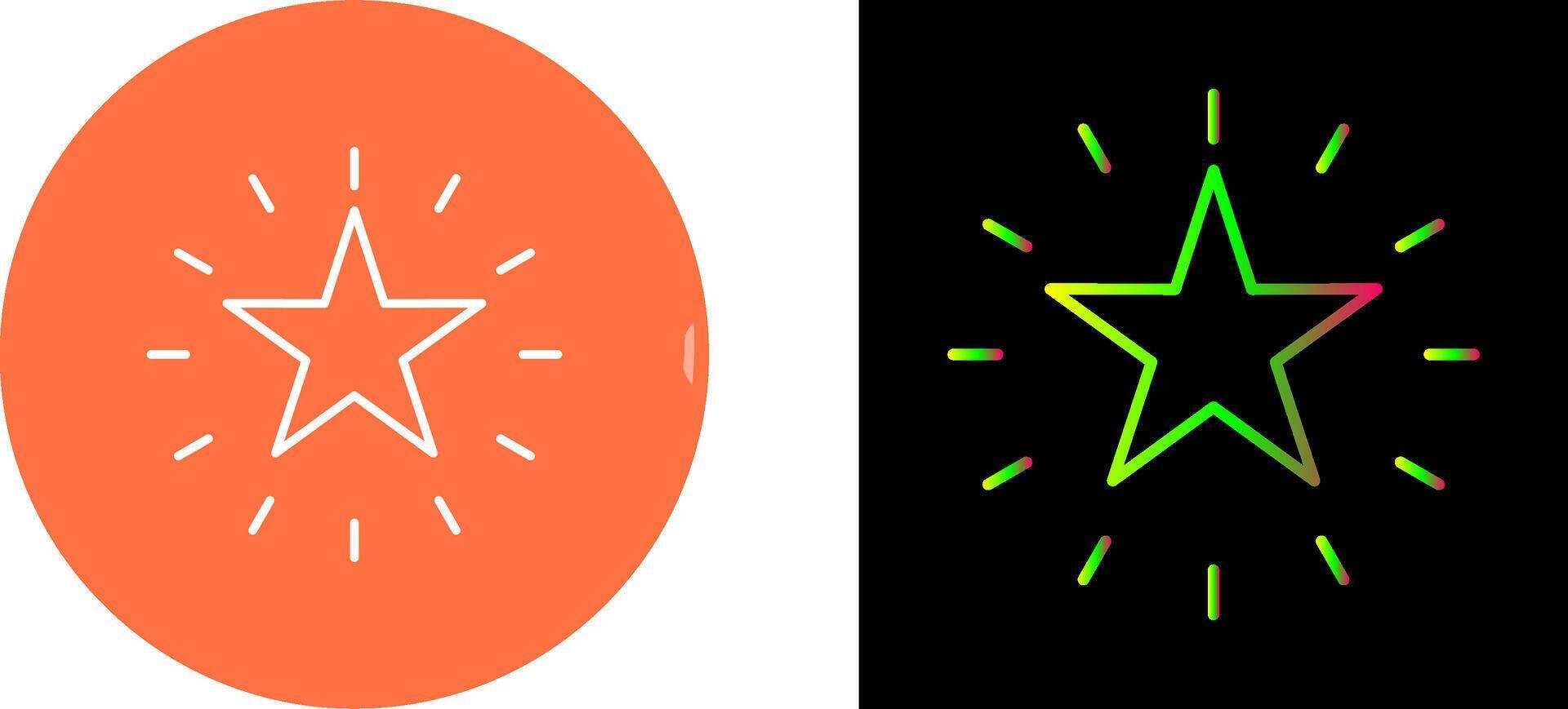 Unique Star Icon Design vector