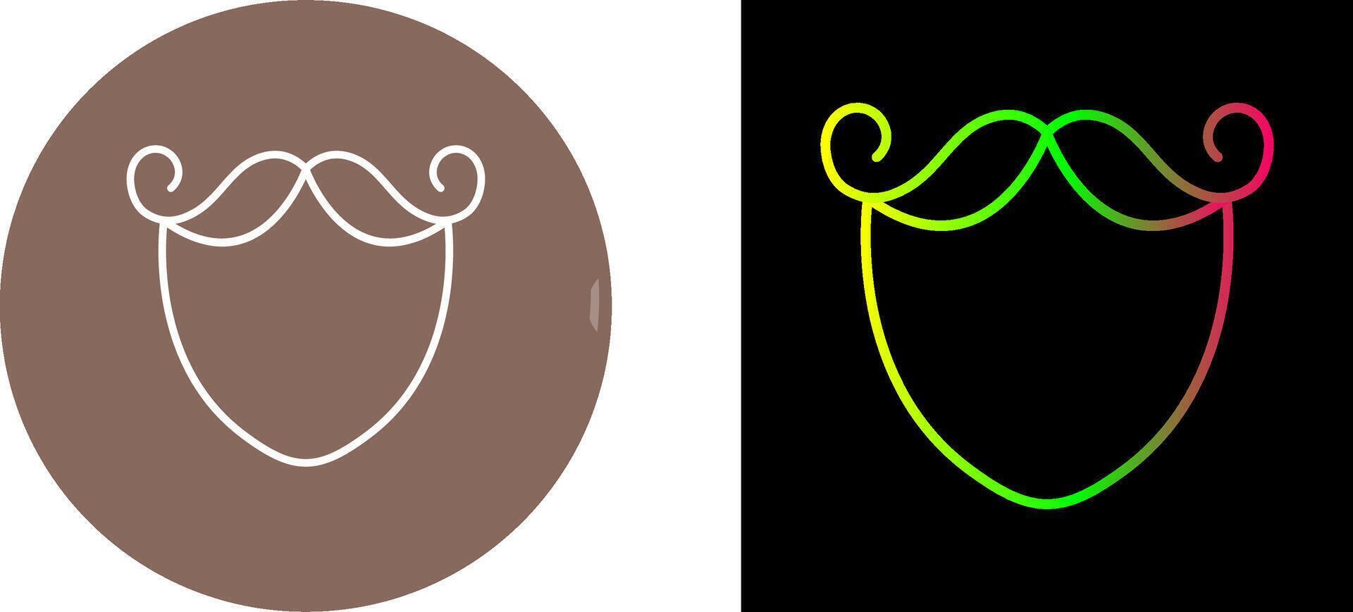 Beard and Moustache Icon Design vector