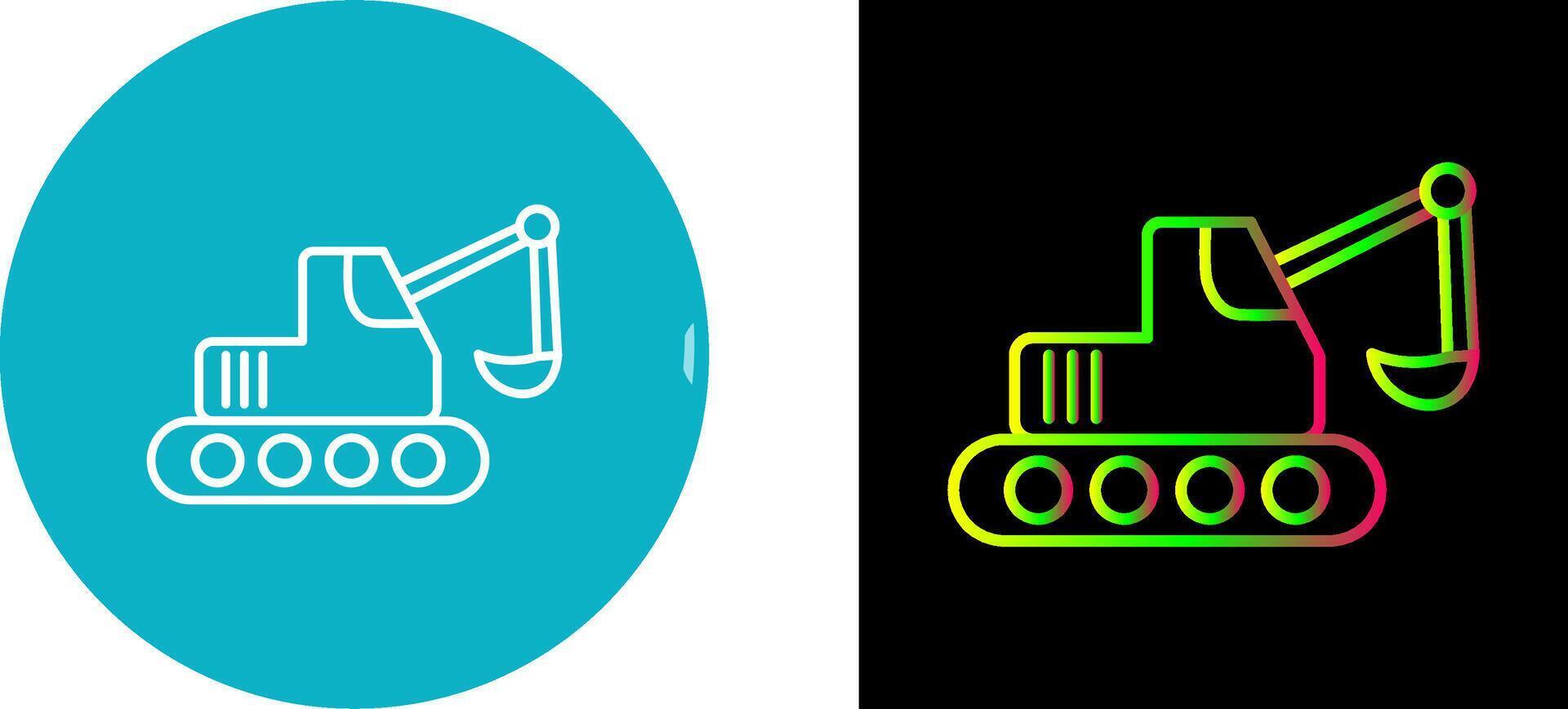 Escavator Icon Design vector