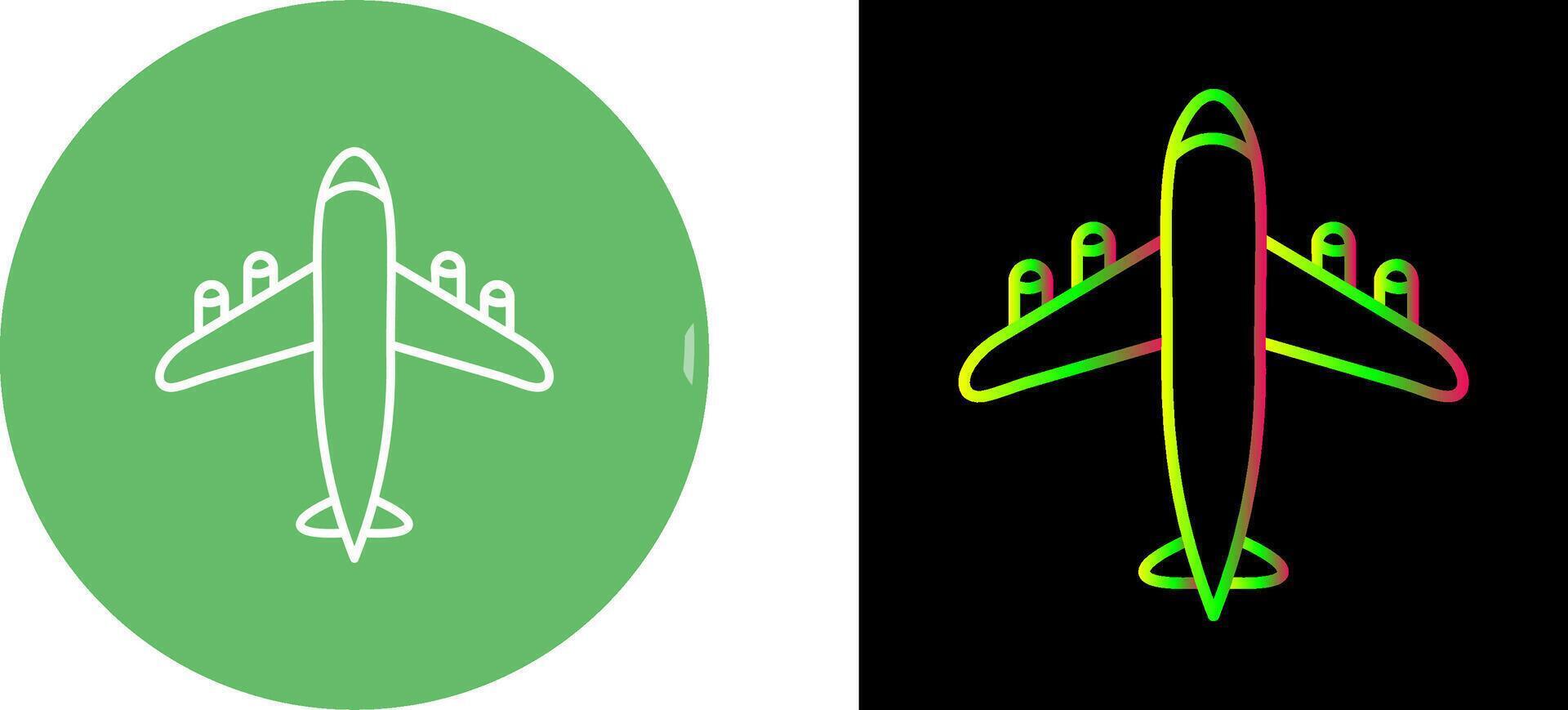 Flying Airplane Icon Design vector
