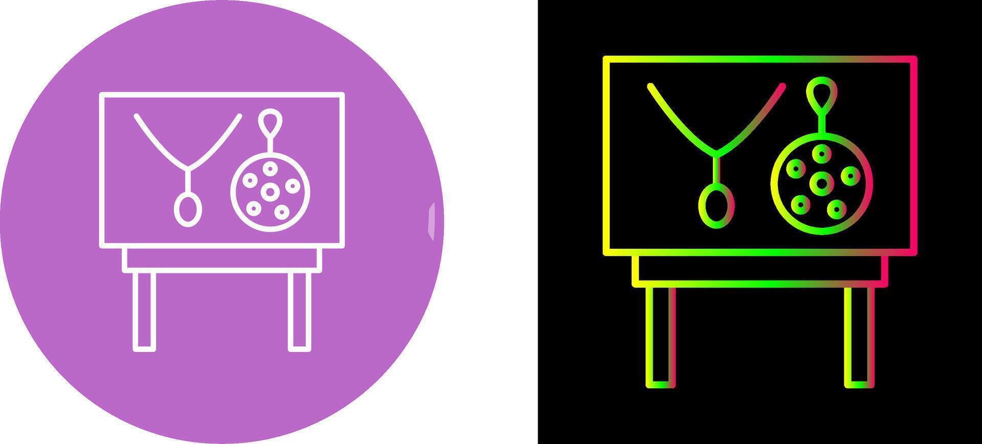 Jewel Exhibit Icon Design vector