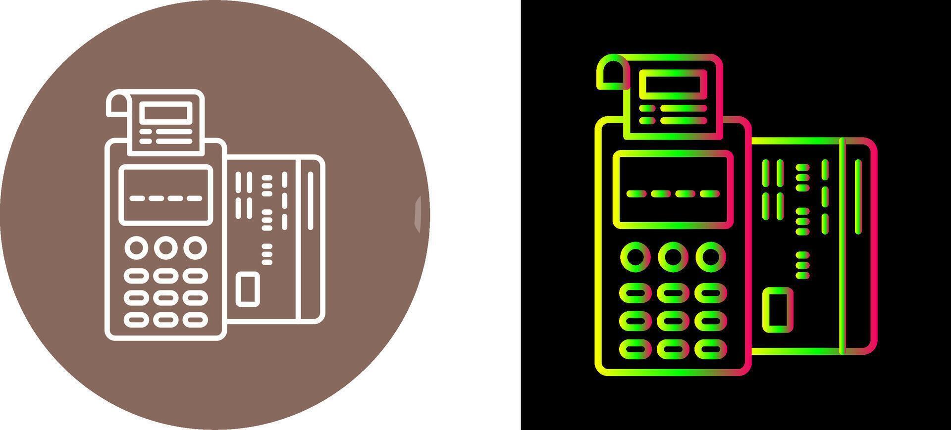 Pos Terminal Icon Design vector