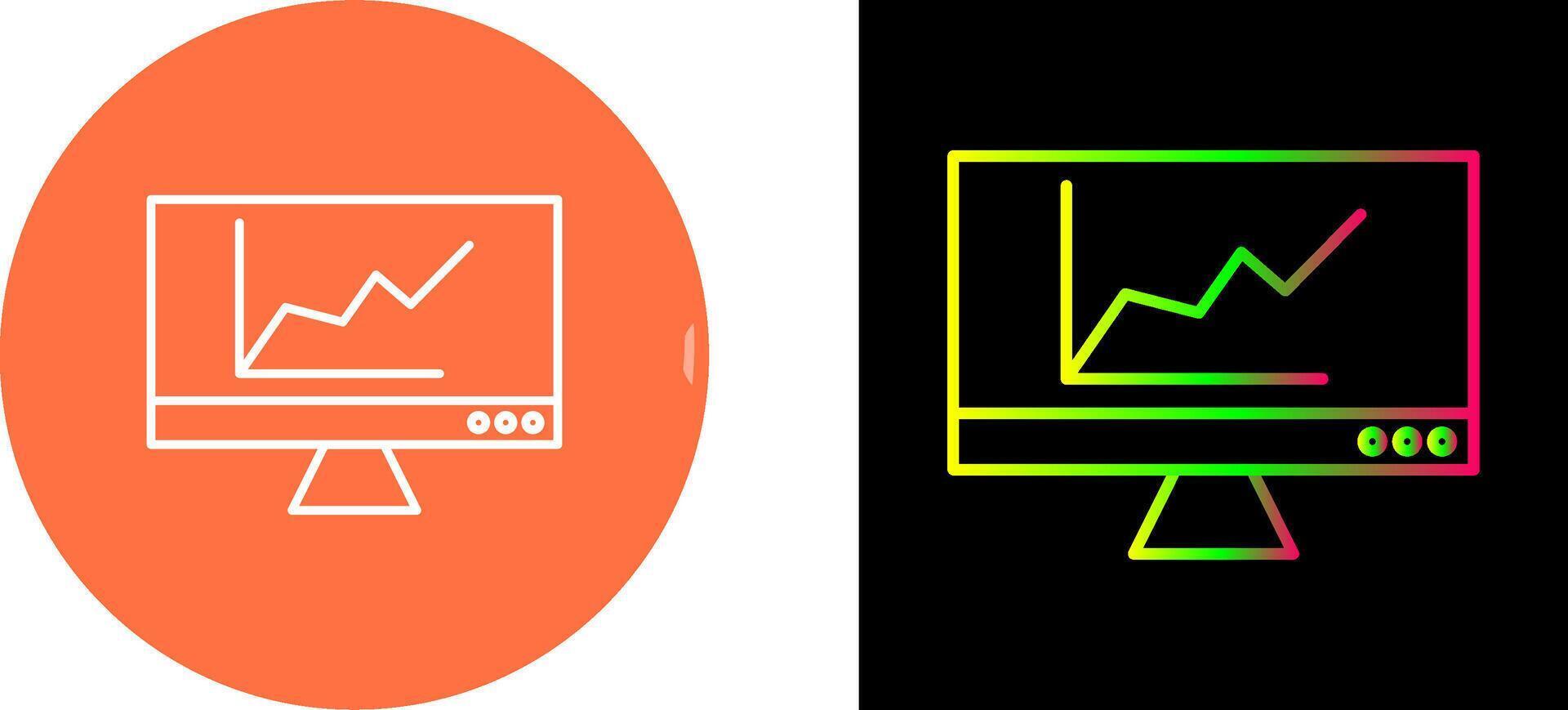 Online Graph Icon Design vector