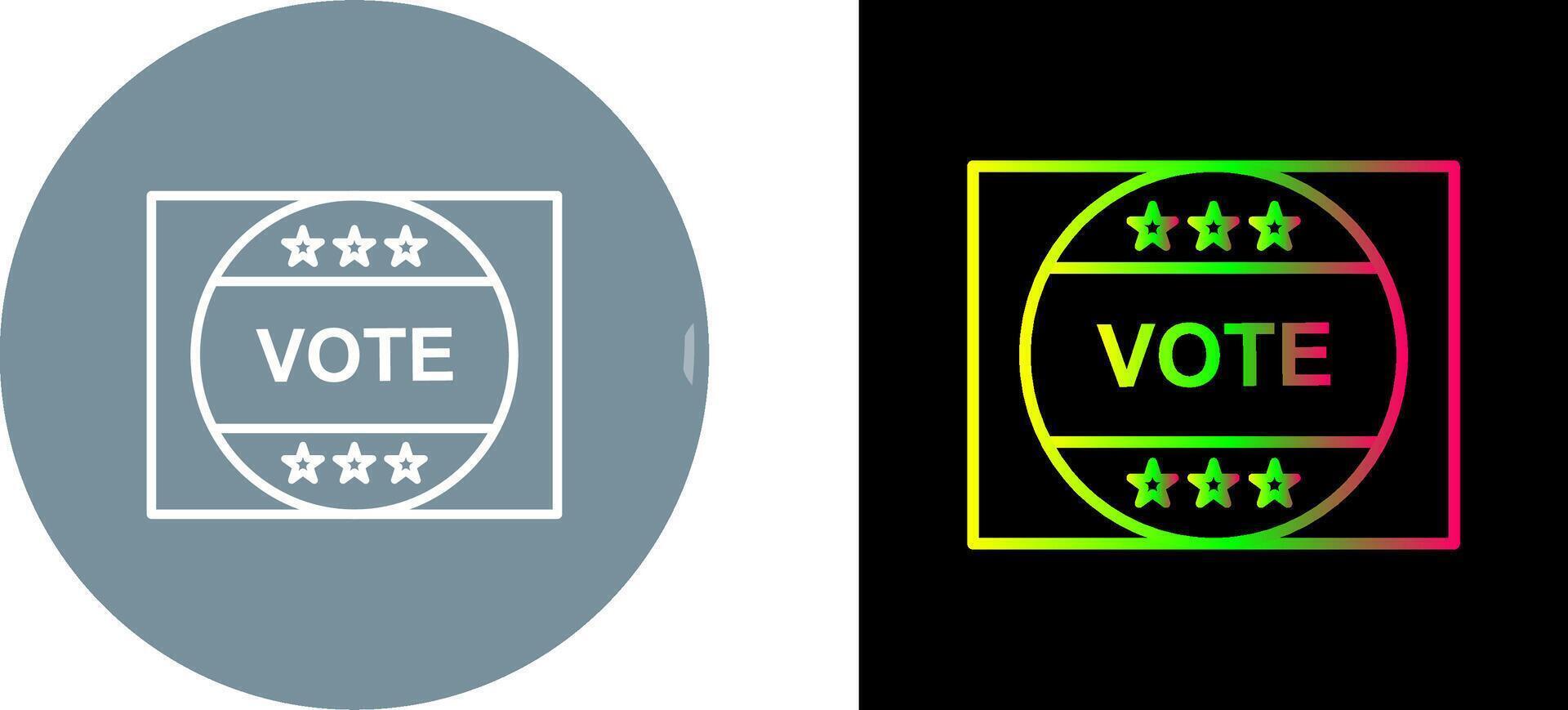 Vote Sticker Icon Design vector