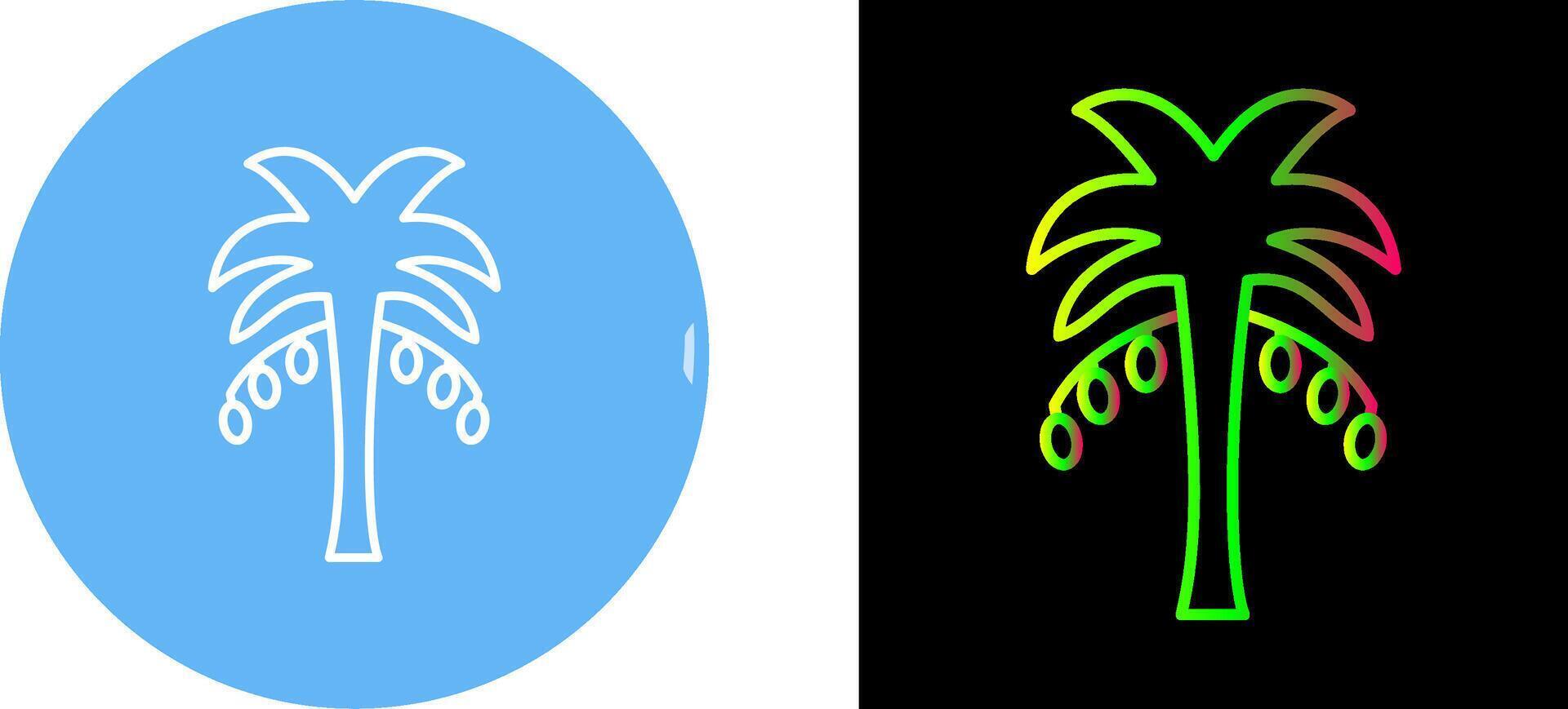 Coconut trees Icon Design vector