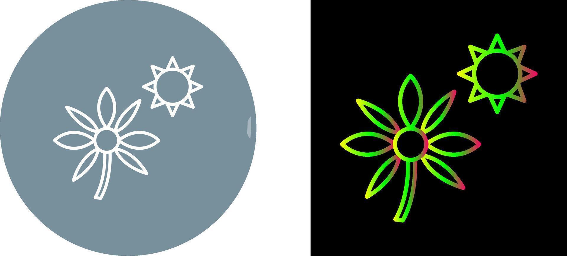 Flower in sunlight Icon Design vector