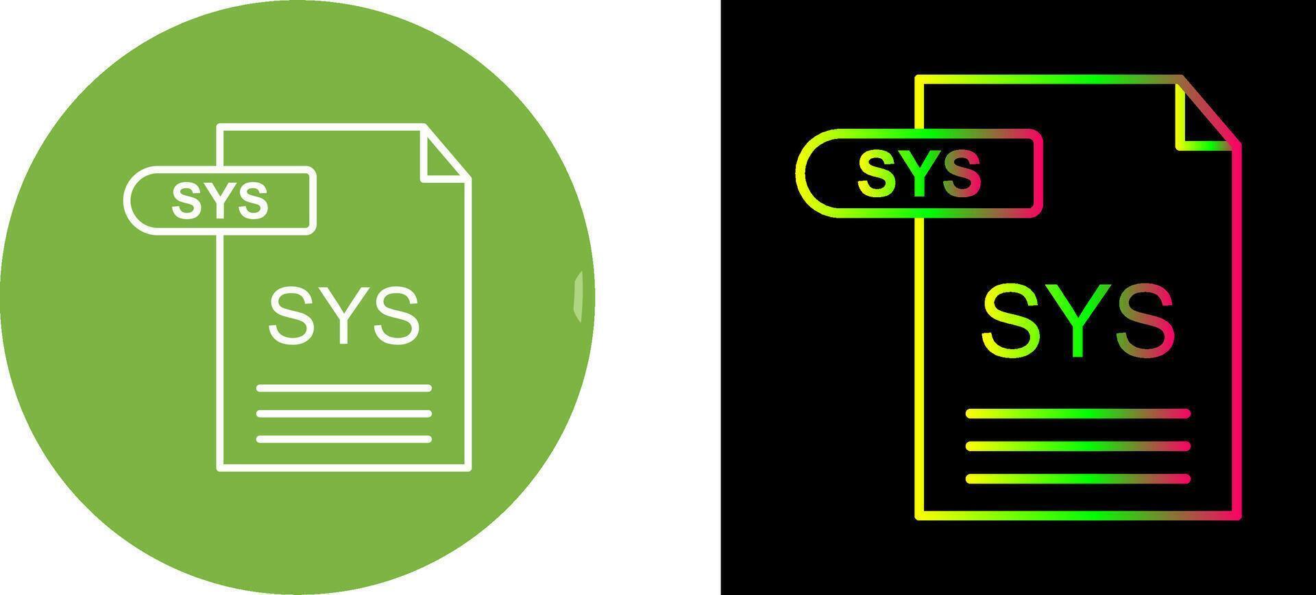 SYS Icon Design vector