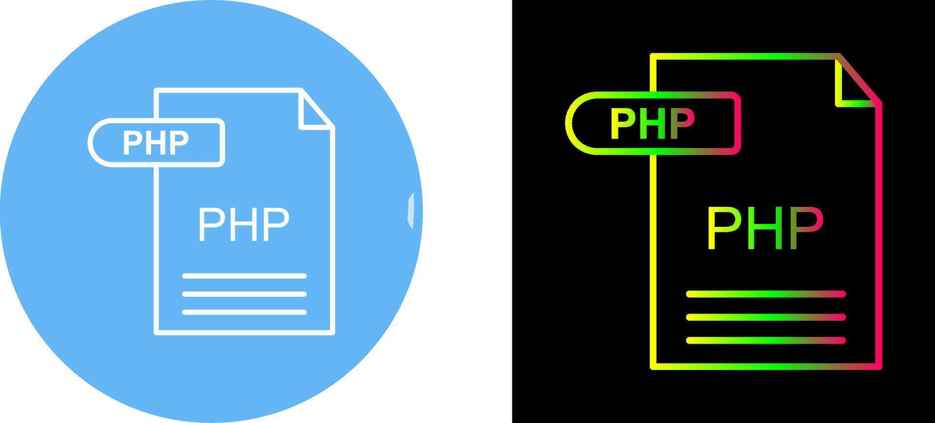 PHP Icon Design vector