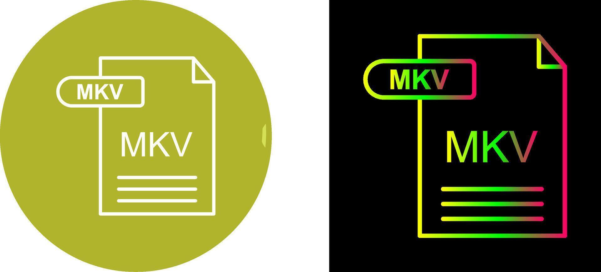MKV Icon Design vector