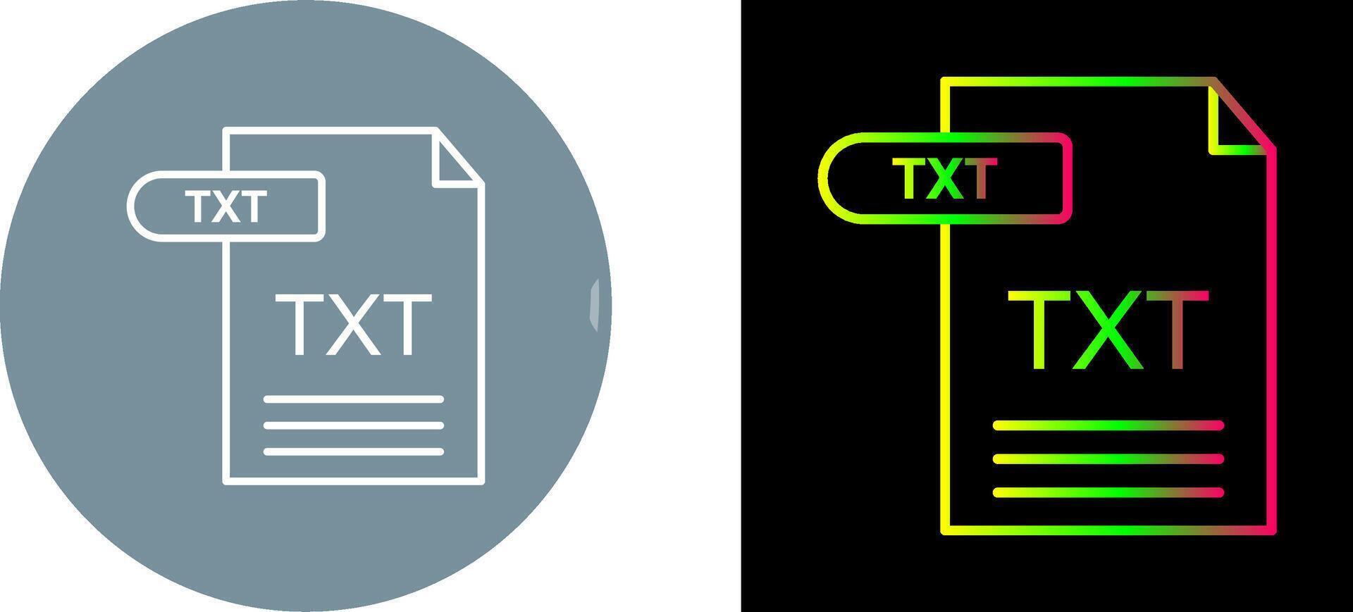 TXT Icon Design vector