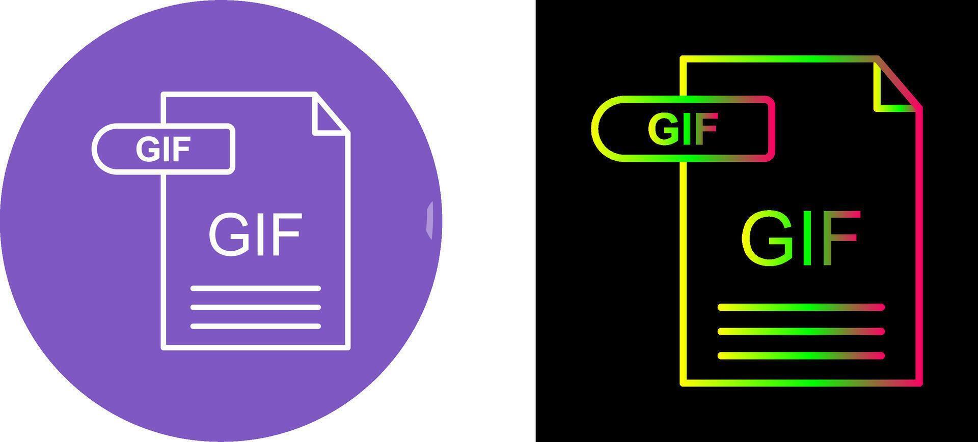GIF Icon Design vector