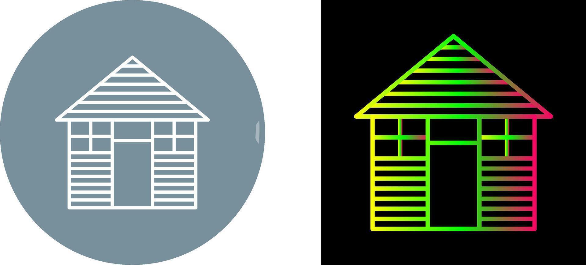 Wood Cabin Icon Design vector