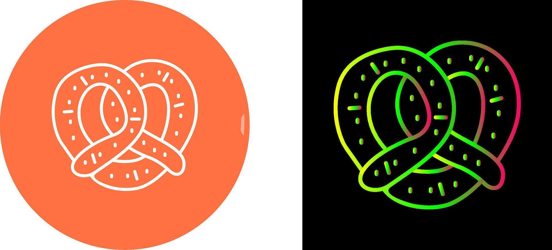 Pretzel Icon Design vector