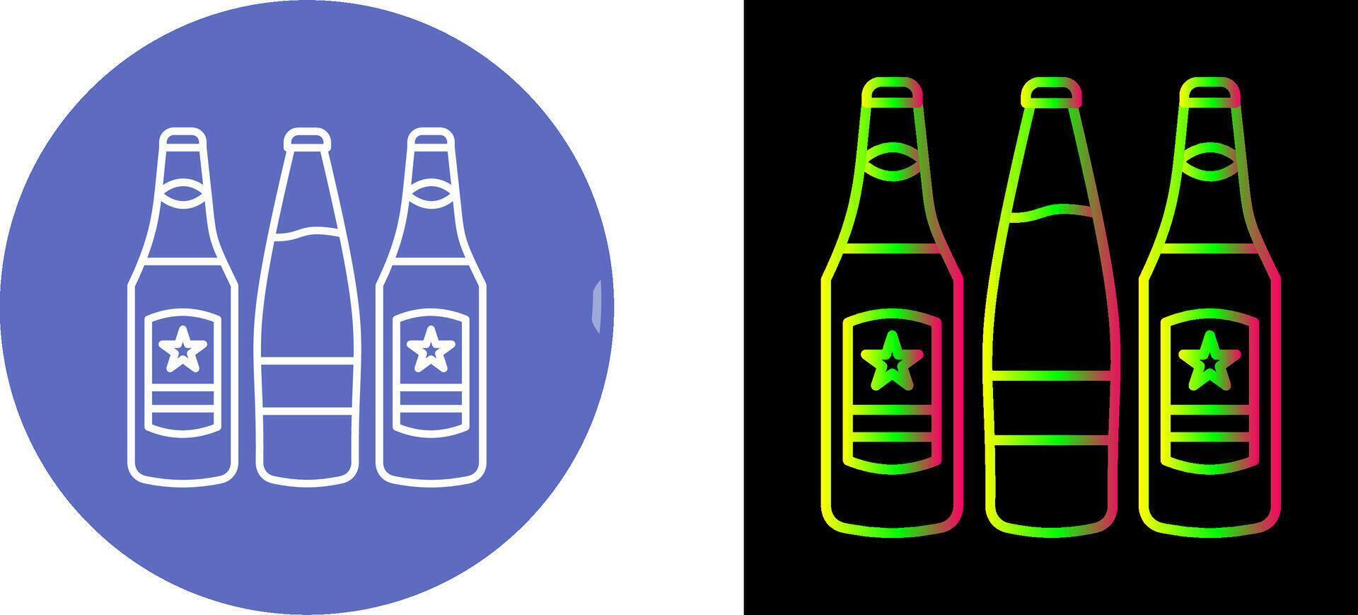 Beer Bottles Icon Design vector