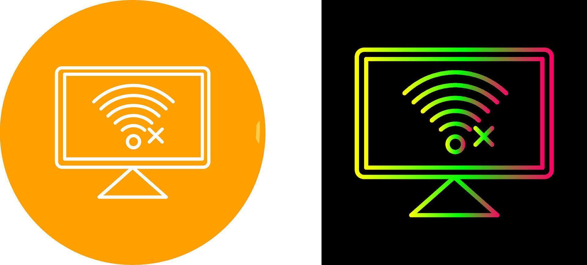 Disconnected Network Icon Design vector