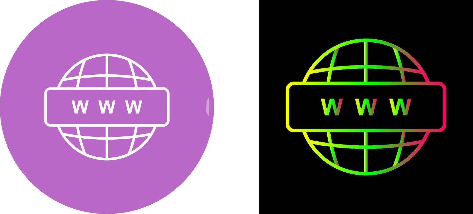 World Wide Web Icon Design vector