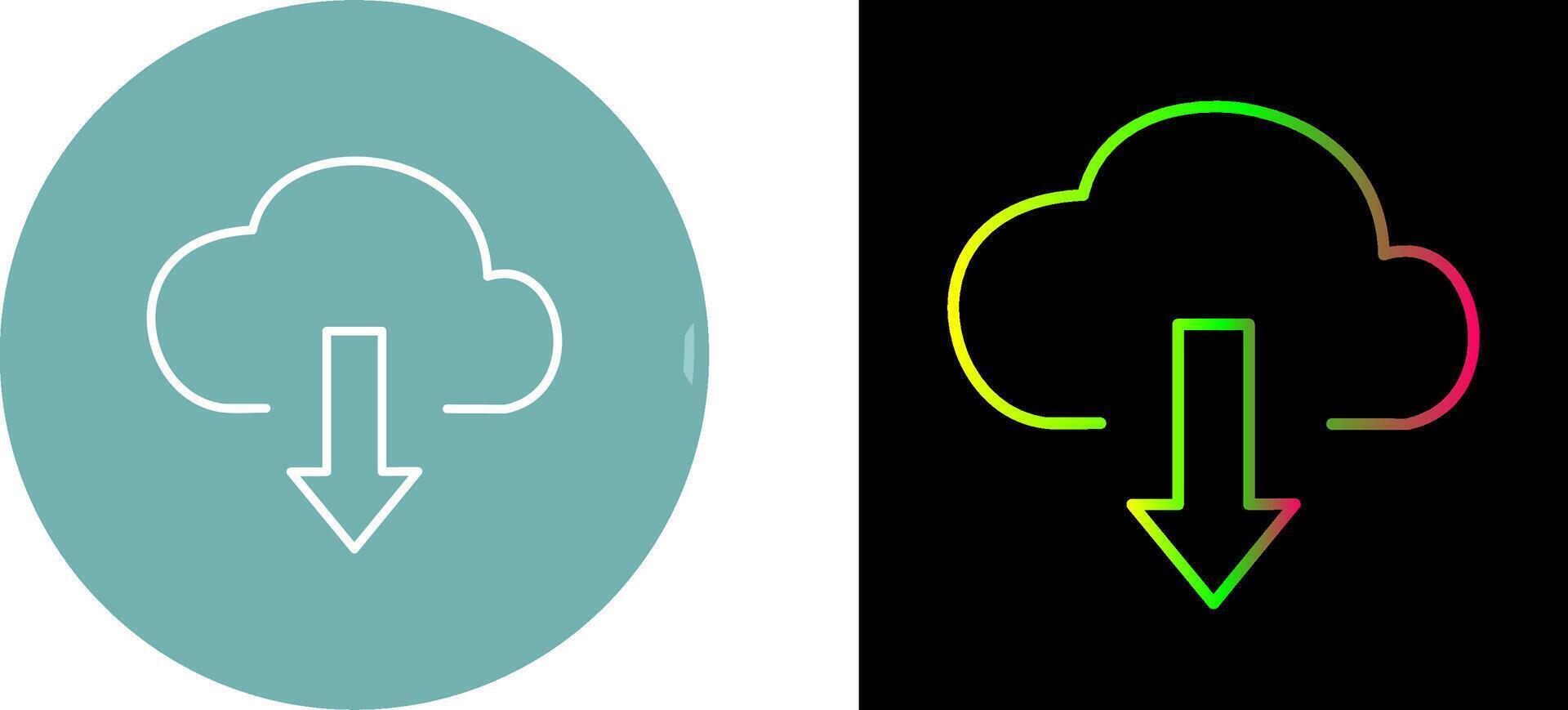 Download from Cloud Icon Design vector
