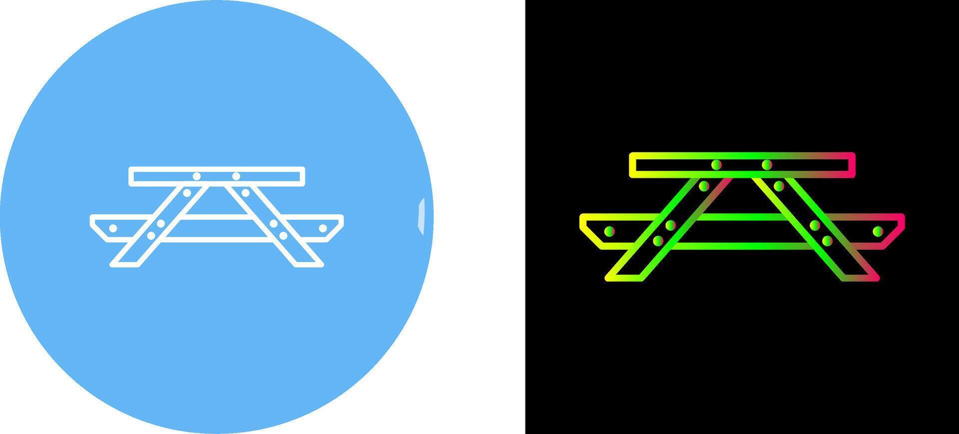 Picnic of Table Icon Design vector