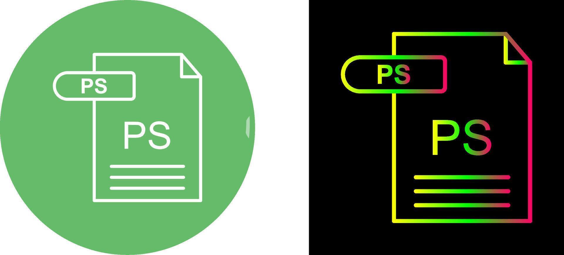 PS Icon Design vector